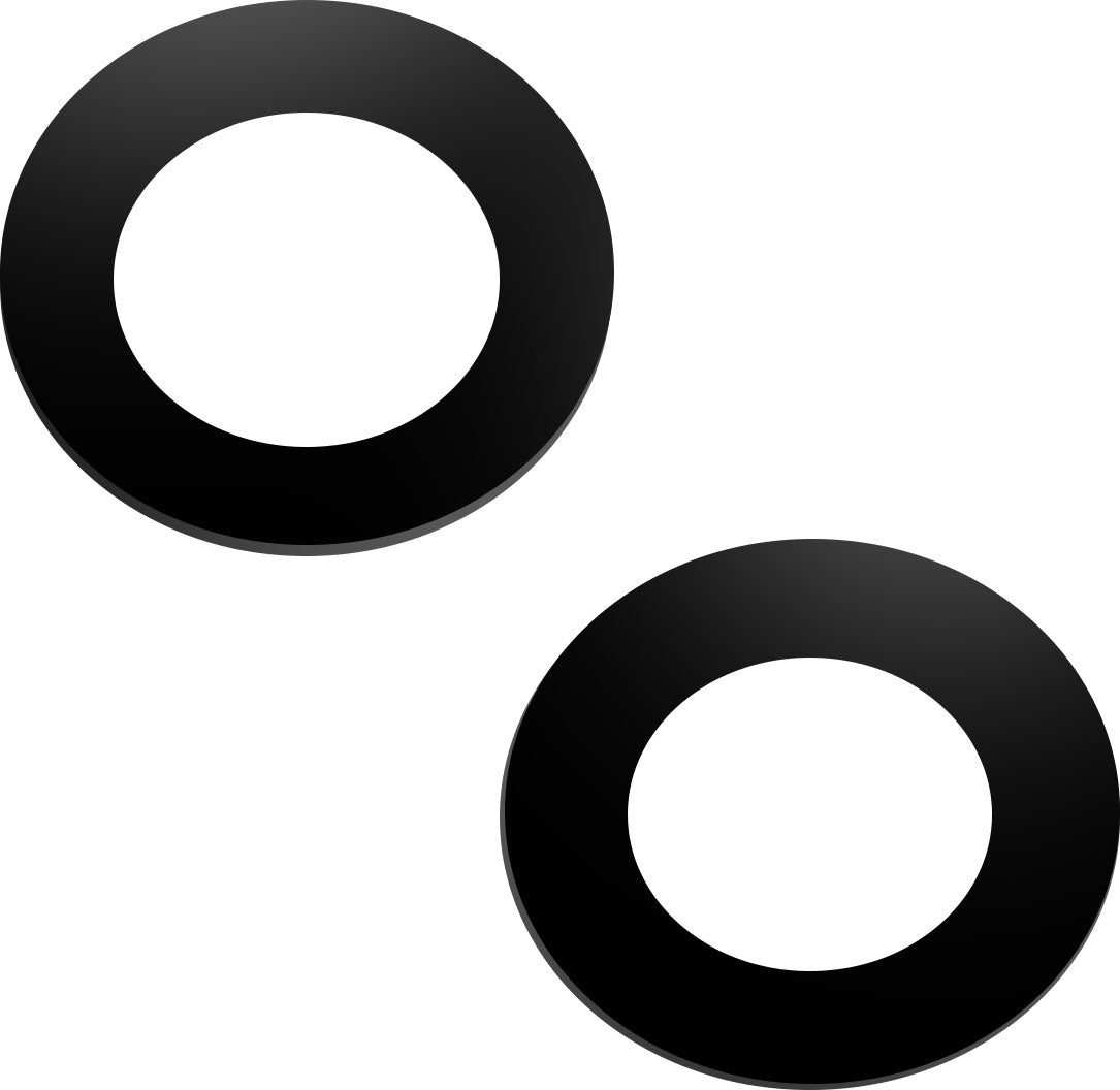 Bakre kameraglass Apple iPhone 14 Plus / 14, Wide + UltraWide, Svart