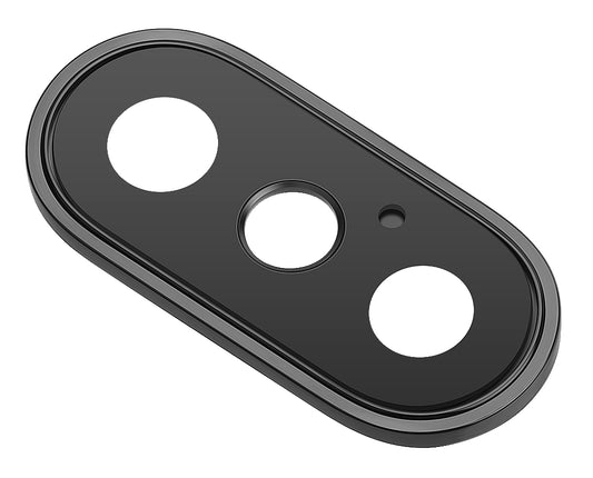 Kameraglass bakside Apple iPhone XS Max, med ramme, svart