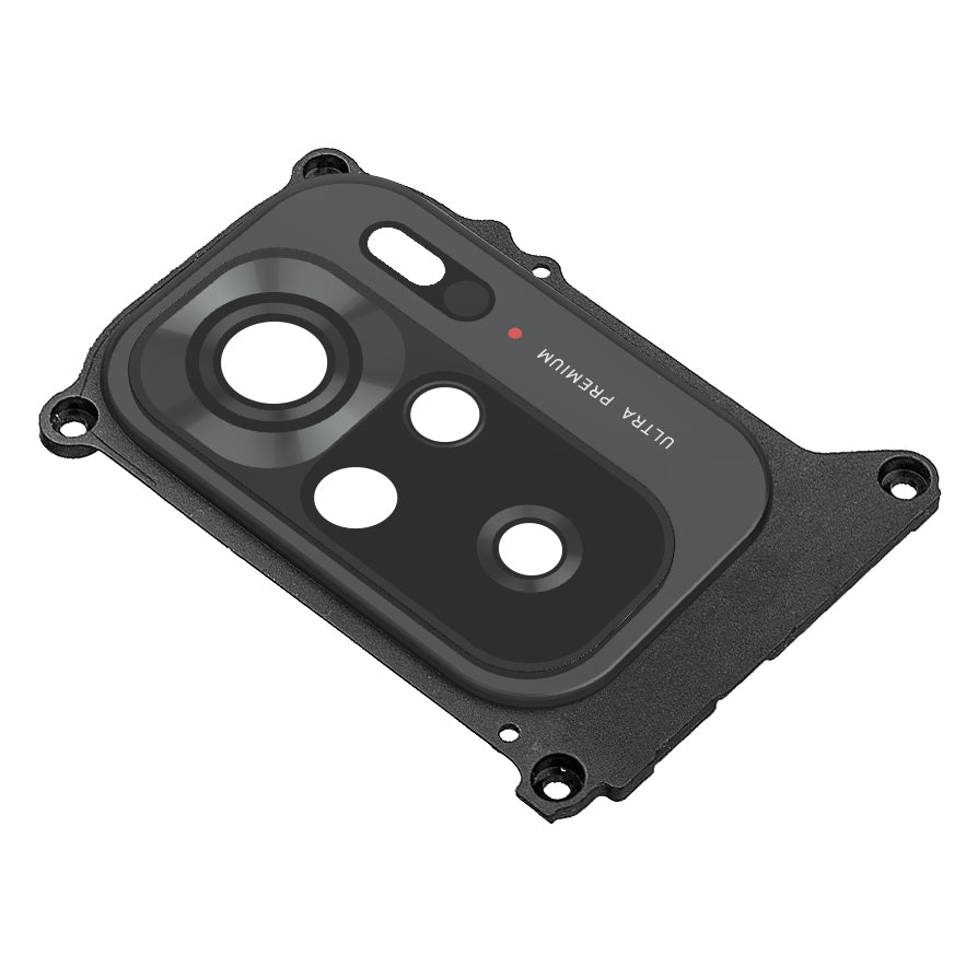 Bakre kamera Glass Xiaomi Redmi Note 10, med Ramme, Svart