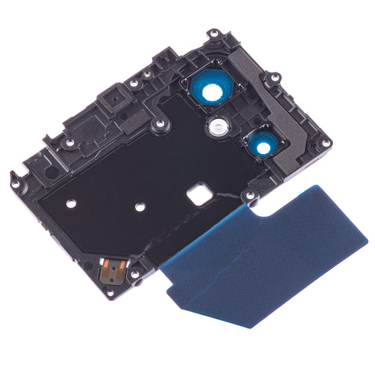 Kameraglass bak Xiaomi Redmi 12C, Wide + dybde + Blitz, med ramme, svart