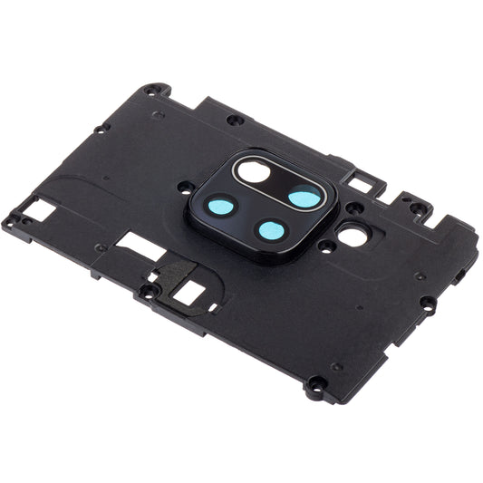 Bakre kamera Glass Xiaomi Redmi Note 9, med ramme, Svart