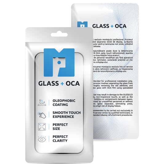 Skjermglass + OCA MP kompatibelt med Apple iPhone 17 Pro Max, Svart