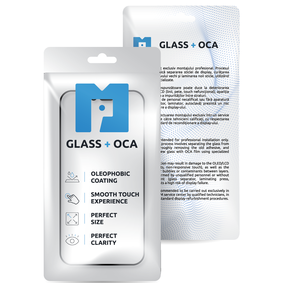 Skjermglass + OCA MP kompatibel med Apple iPhone 16, Svart