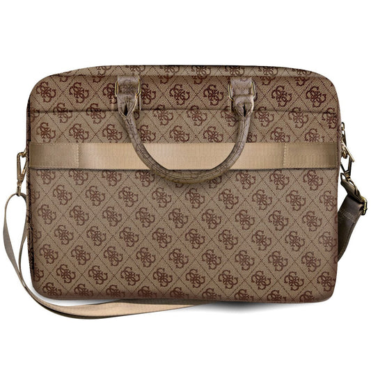 Guess 4G Metal Logo-veske for Laptop 15 tommer - 16 tommer, Brun