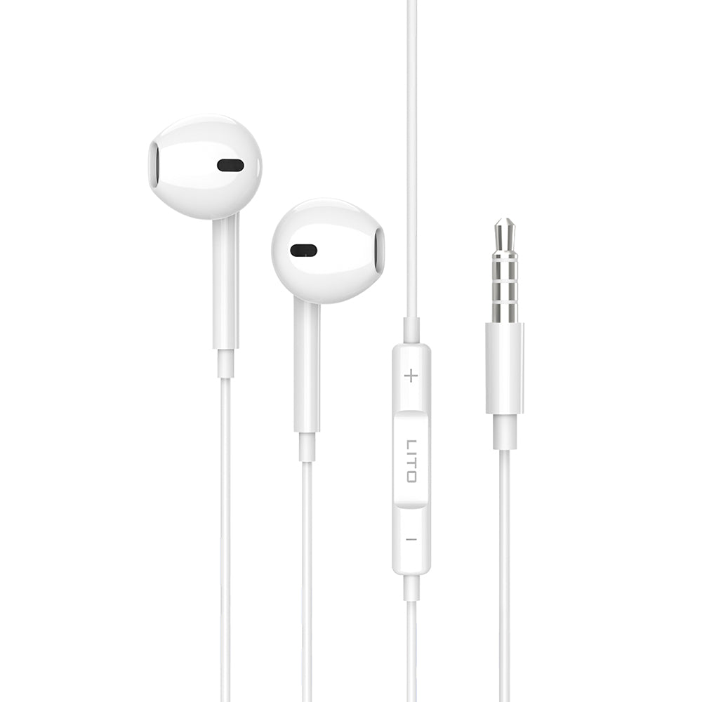 Handsfree 3.5mm Lito LF01A, Hvit