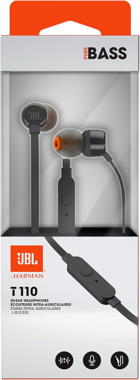 Handsfree 3.5mm JBL T110, Svart JBLT110BLK