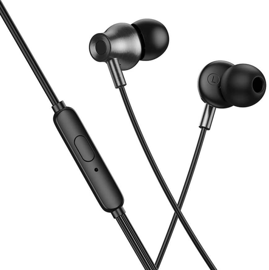 Handsfree 3,5 mm / USB-C HOCO M119A, Svart