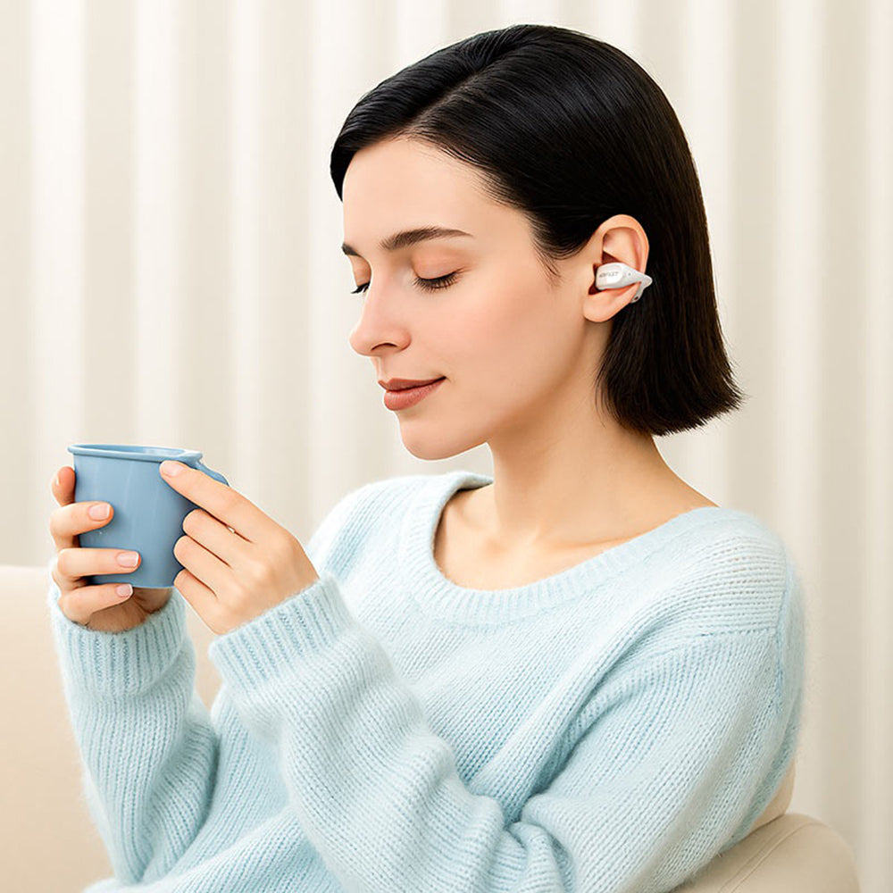 Handsfree Bluetooth Acefast Aceclip Pro, TWS, Hvit