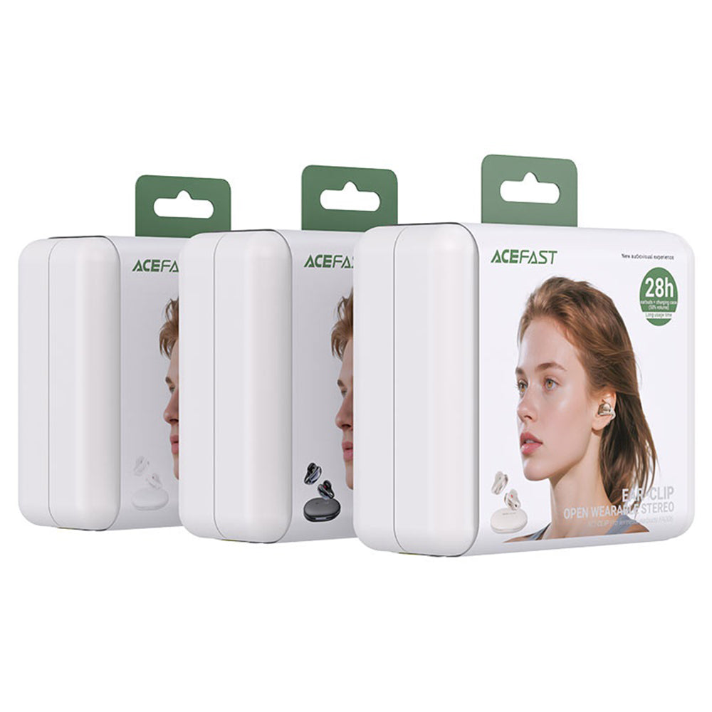 Handsfree Bluetooth Acefast Aceclip Pro, TWS, Svart