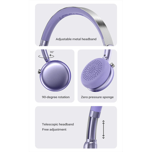 Handsfree Bluetooth Acefast H8, A2DP, ANC, Gull