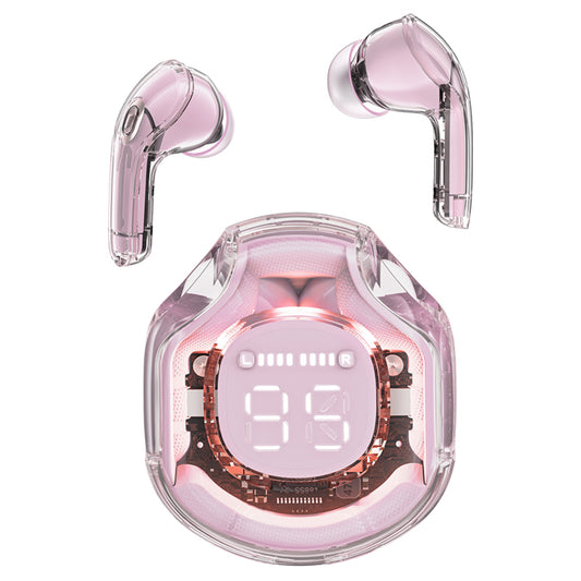 Handsfree Bluetooth Acefast T8, TWS, Rosa