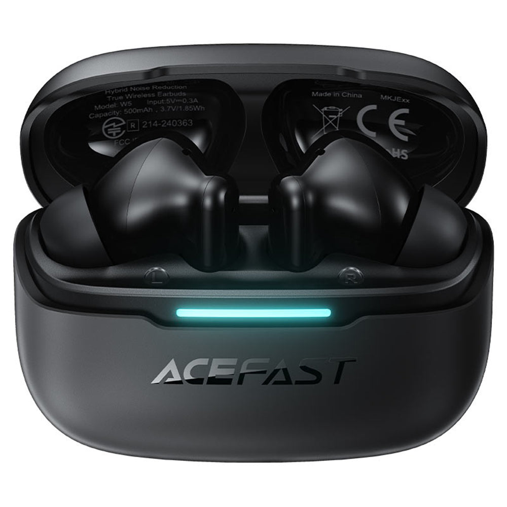 Handsfree Bluetooth Acefast W5, TWS, ANC, Svart