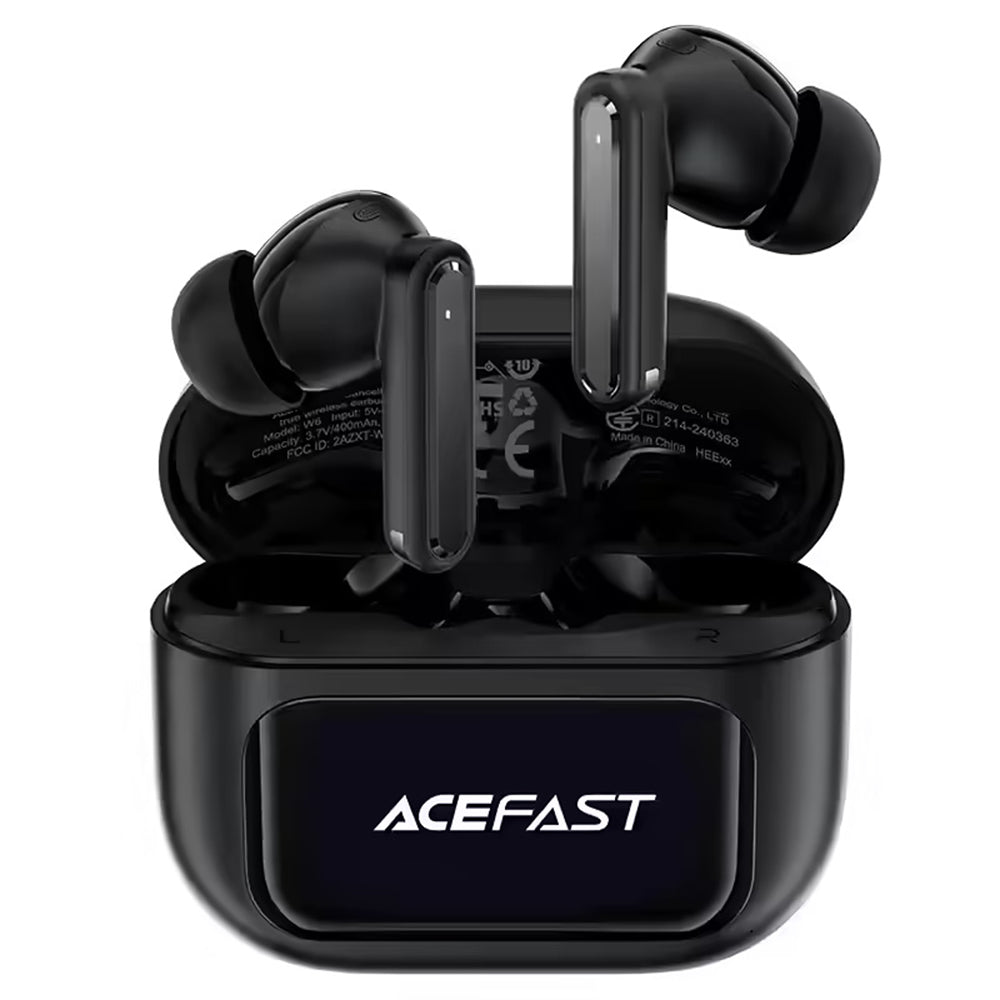 Handsfree Bluetooth Acefast W6, TWS, ANC, Svart