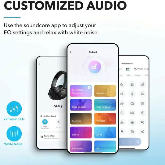 Bluetooth håndfri Anker Soundcore Life Q20i, Multipoint, A2DP, ANC, Svart A3004G11