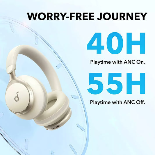 Bluetooth håndfri Bluetooth Anker SoundCore Space On, Multipoint, A2DP, ANC, Hvit A3035G21