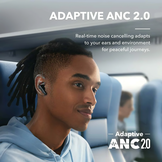 Handsfree Bluetooth Anker SoundCore Liberty 4 NC, TWS, ANC, MultiPoint, Svart, Reseglet A3947G11