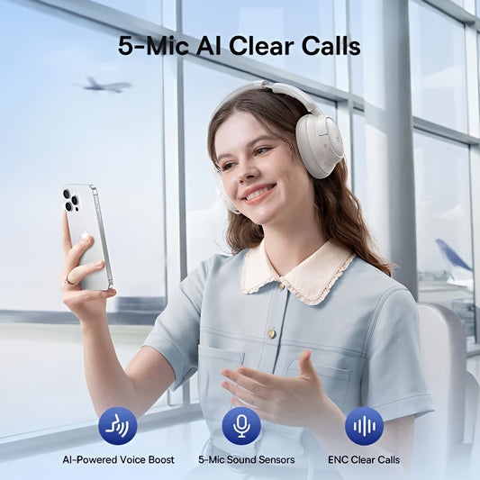 Handsfree Bluetooth Baseus Bass BH1 NC, MultiPoint, A2DP, ANC, Hvit A0203702