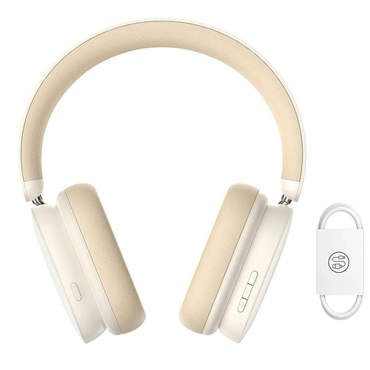 Handsfree Bluetooth Baseus Bowie H1, A2DP, ANC, Krem NGTW230202