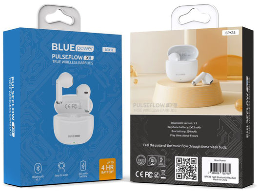 Handsfree Bluetooth Blue Power BPX33, TWS, Hvit