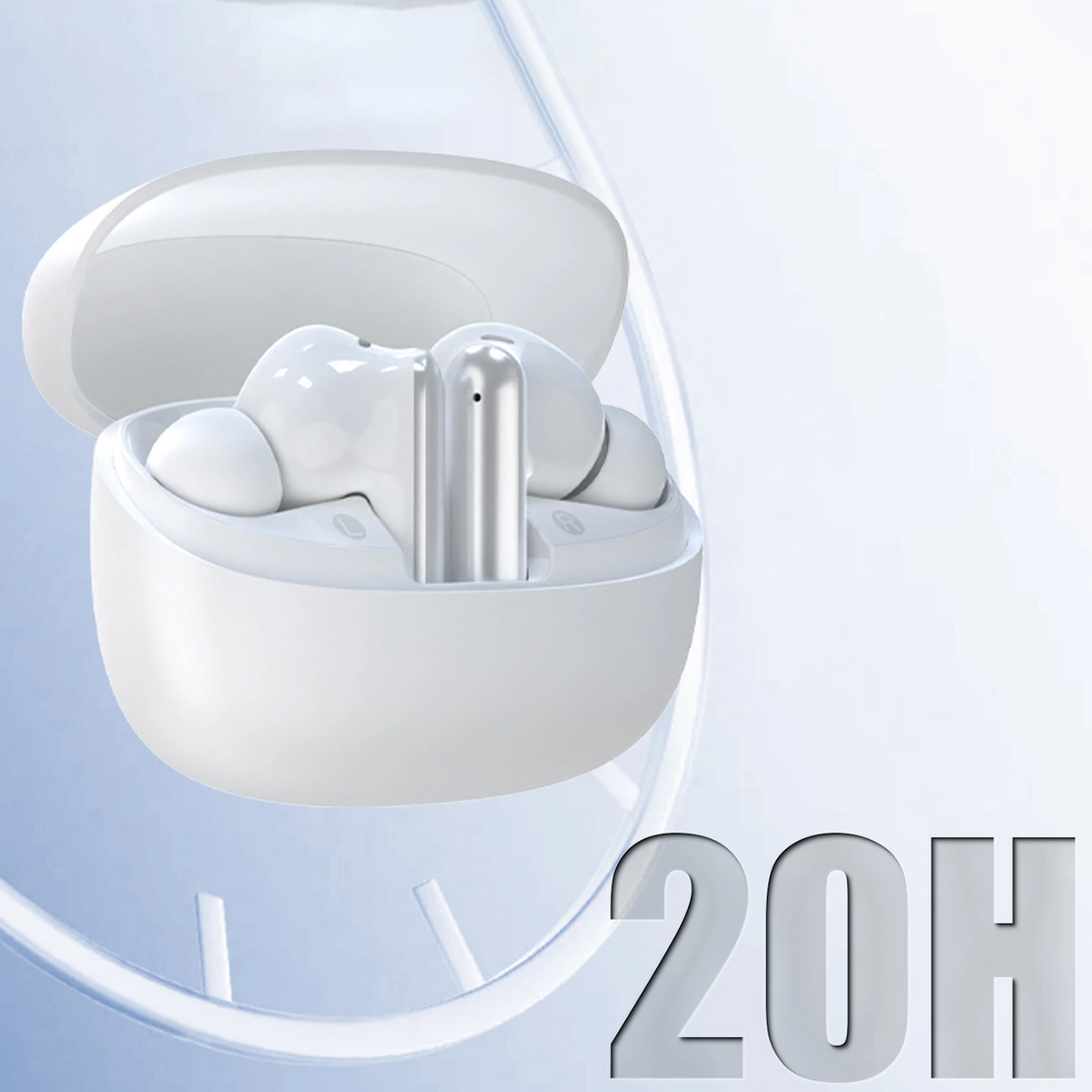 Bluetooth-håndfri Dudao U21, TWS, ANC, Hvit