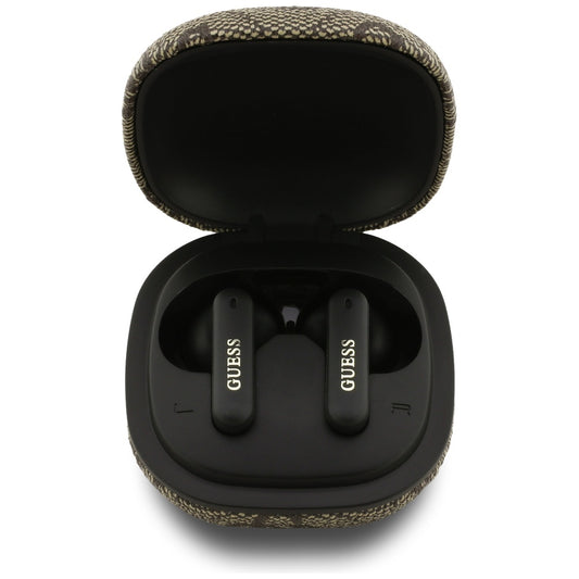 Handsfree Bluetooth Guess 4G Classic Metal Logo, TWS, Brun