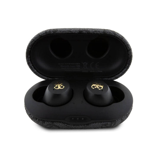 Handsfree Bluetooth Guess 4G Metal, TWS, Svart