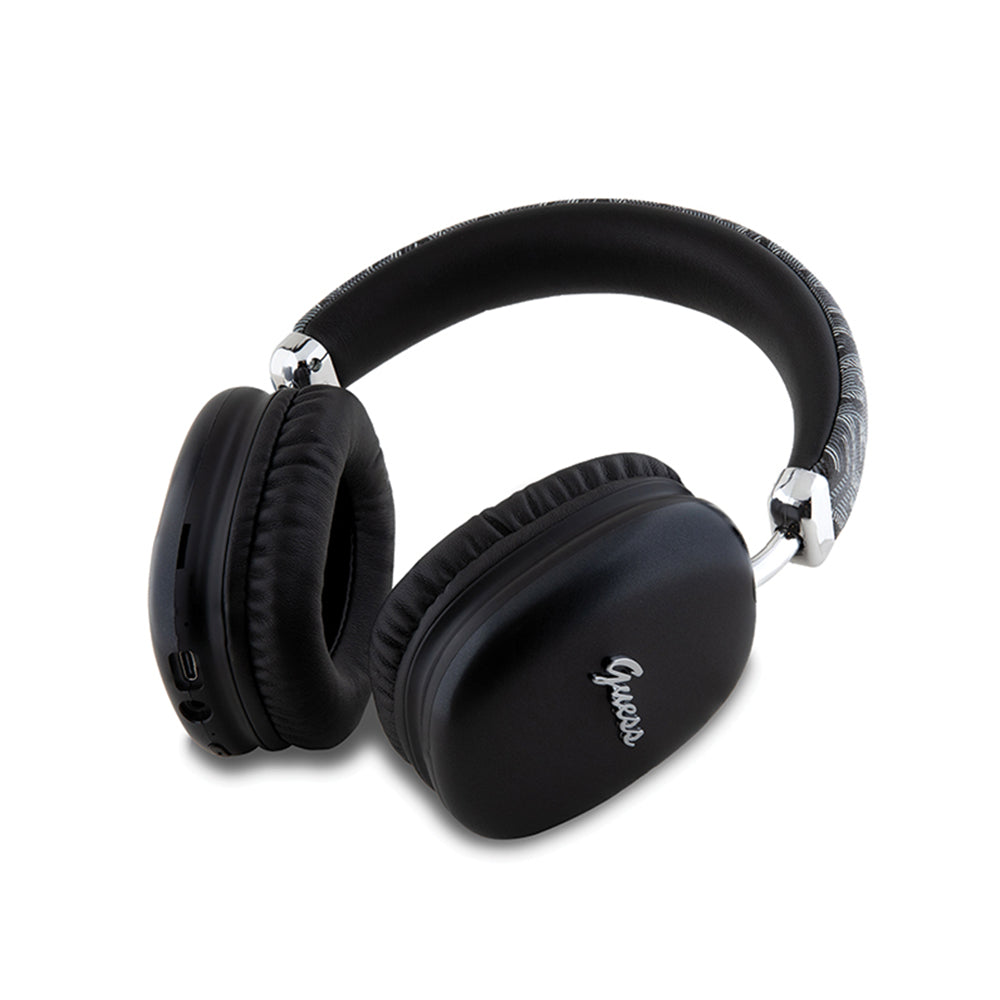 Handsfree Bluetooth Guess GCube Metallic Script Logo, A2DP, Svart