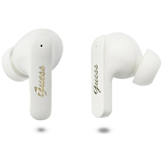Handsfree Bluetooth Guess Script Metal Logo, TWS, Hvit