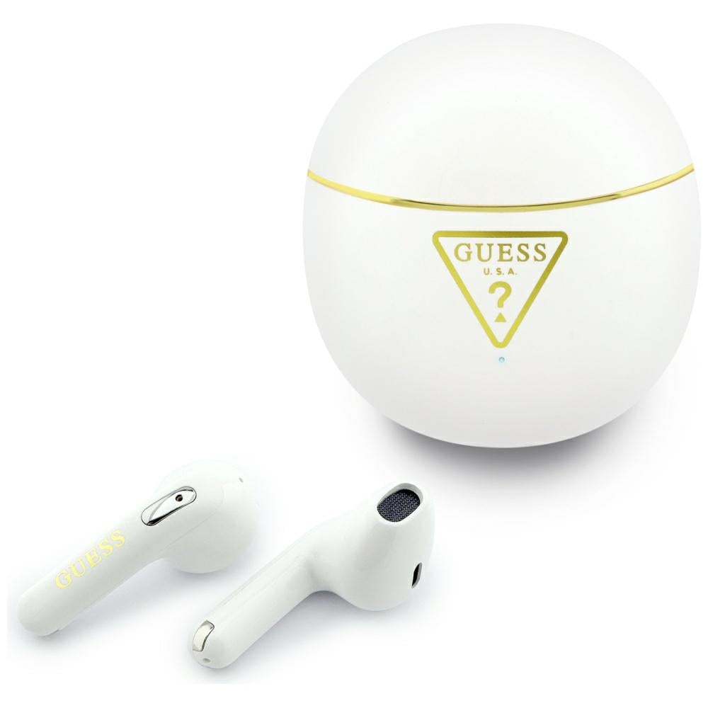 Handsfree Bluetooth Guess Script Print, TWS, Hvit