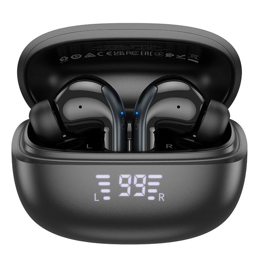 Håndfrie Bluetooth-hodetelefoner HOCO EQ5, TWS, ANC, svart