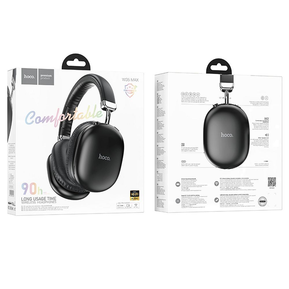 Handsfree Bluetooth HOCO W35 Max, A2DP, Svart