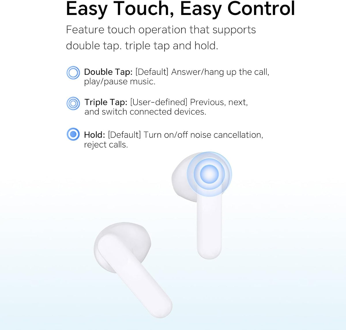 Handsfree Bluetooth Honor Choice X7e, TWS, ANC, Hvit 5504ABHF