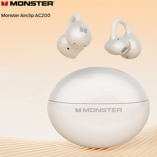 Handsfree Bluetooth Monster AirClip AC200, TWS, Lys krem