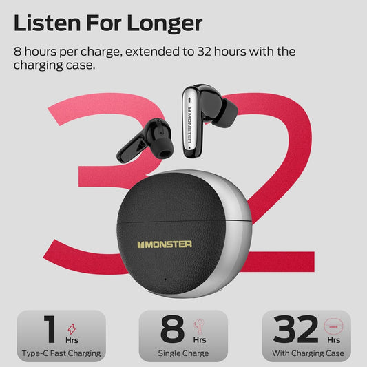 Handsfree Bluetooth Monster N-Lite 310, TWS, Svart