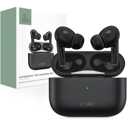 Håndfri Bluetooth Tech-Protect Ultraboost Pro, TWS, svart