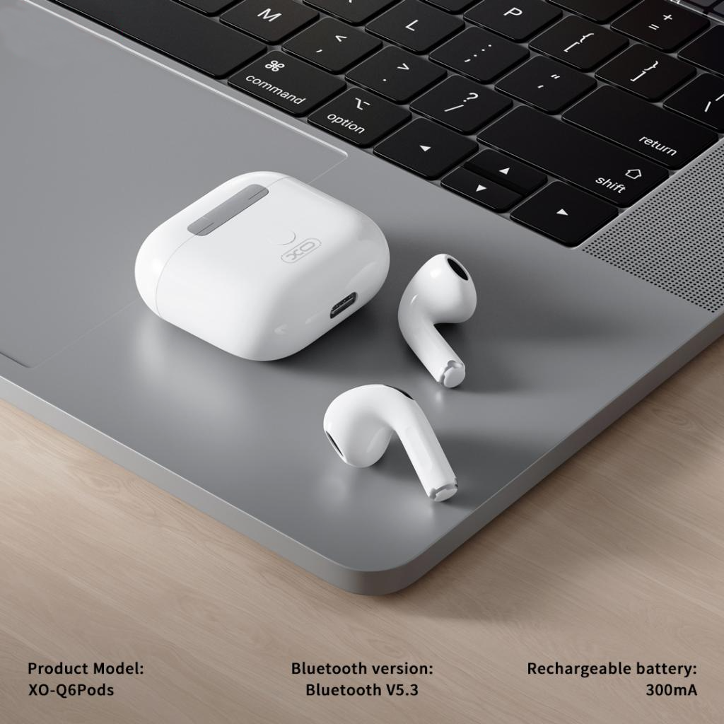 Handsfree Bluetooth XO Design Q6 Pods, TWS, Hvit