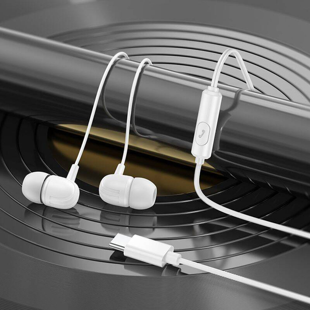 Handsfree USB-C Borofone BM77 Delicious, Svart