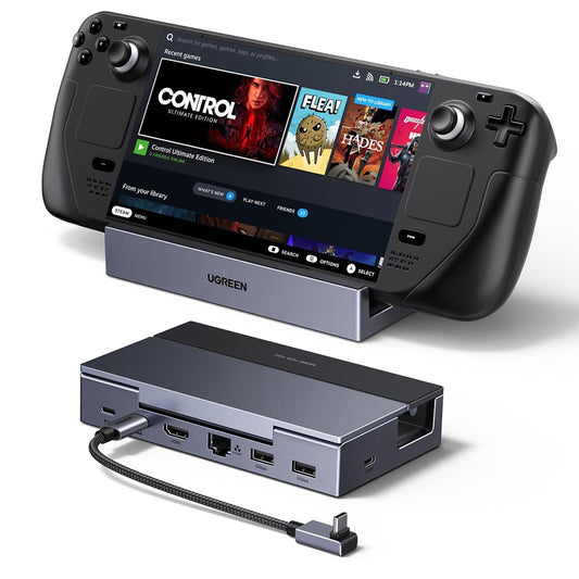 UGREEN 75126 Støttehub for Bærbar Konsoll, Grå