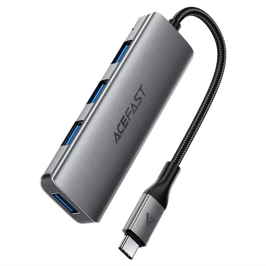 Hub USB-C Acefast J15, 4in1, Grå