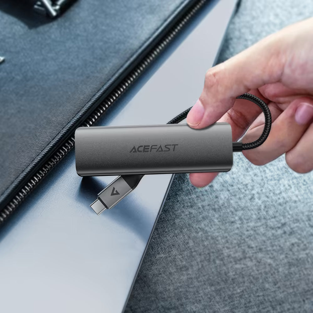 Hub USB-C Acefast J15, 4in1, Grå