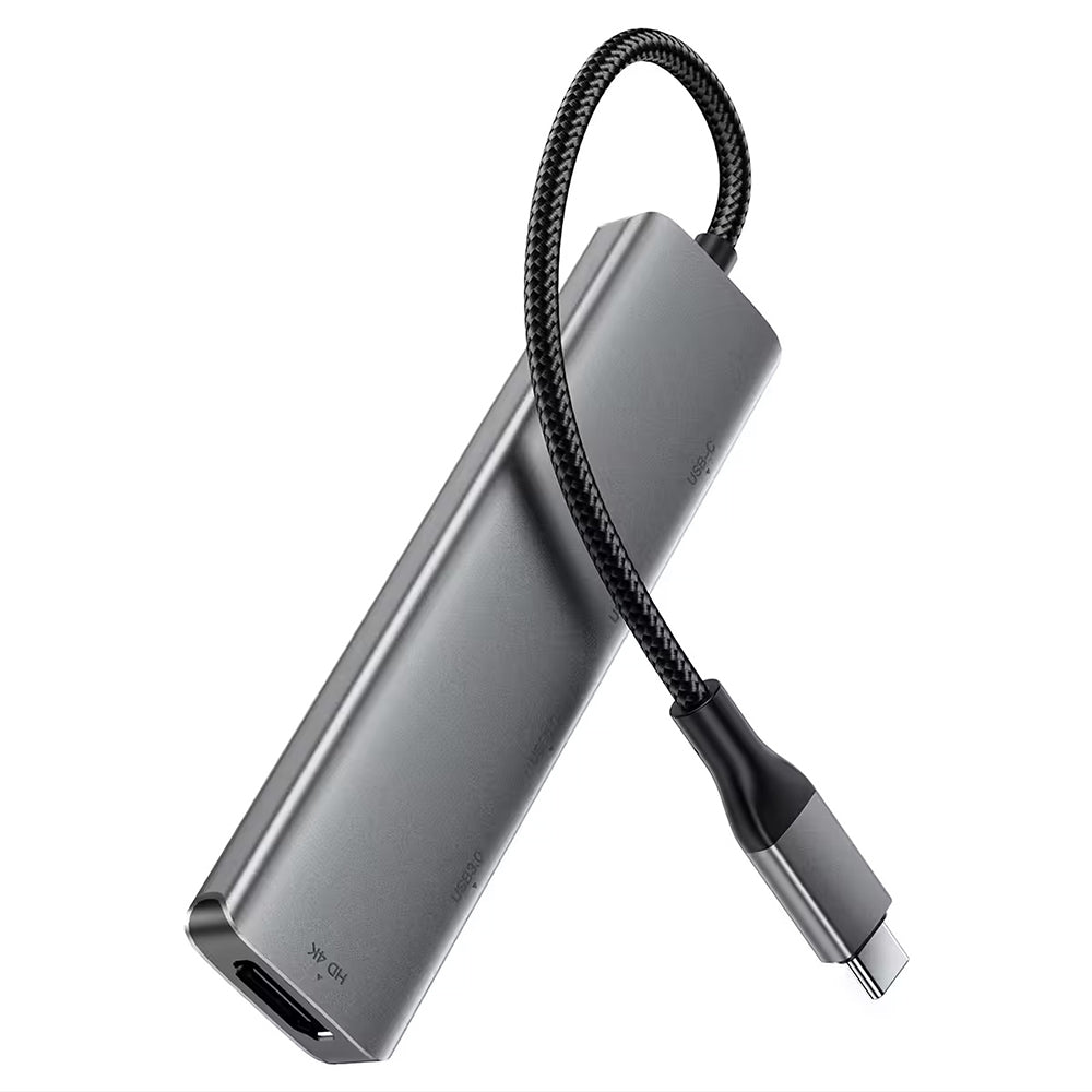 Hub USB-C Acefast J16, 5-i-1, Grå