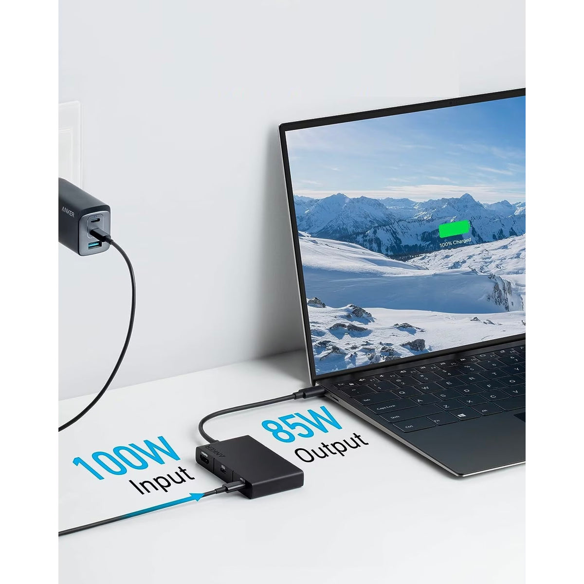 USB-C-hub Anker 332, 2 x USB-A - 2 x USB-C - 1 x HDMI, Svart A8356G11
