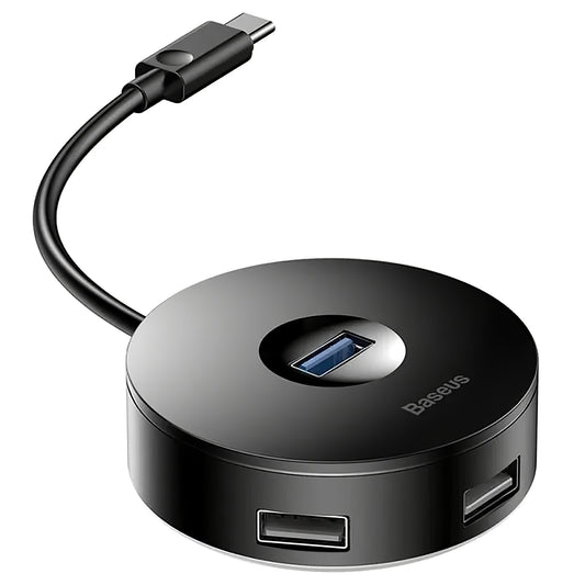 Baseus AirJoy USB-C-nav, 1 x USB-A 3.0 - 3 x USB-A, svart CAHUB-G01 CAHUB-G01