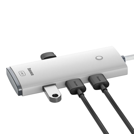 USB-C Hub fra Baseus Lite, 4 x USB-A 3.2, 2m, Hvit