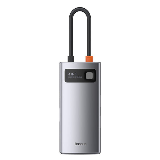 Hub USB-C Baseus Metal Gleam, 2 x USB-A - 1 x USB-C - 1 x HDMI, Grå Resigilat CAHUB-CY0G