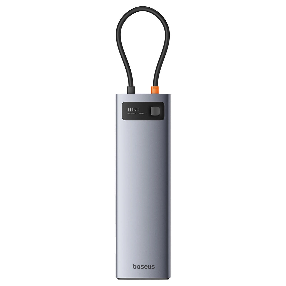 Hub USB-C Baseus Metal Gleam, 3 x USB-A 3.0 - 1 x USB-A - 1 x USB-C - 1 x HDMI - 1 x VGA - 1 x Jack 3.5mm - 1 x RJ45 - 1 x SD - 1 x microSD, Grå