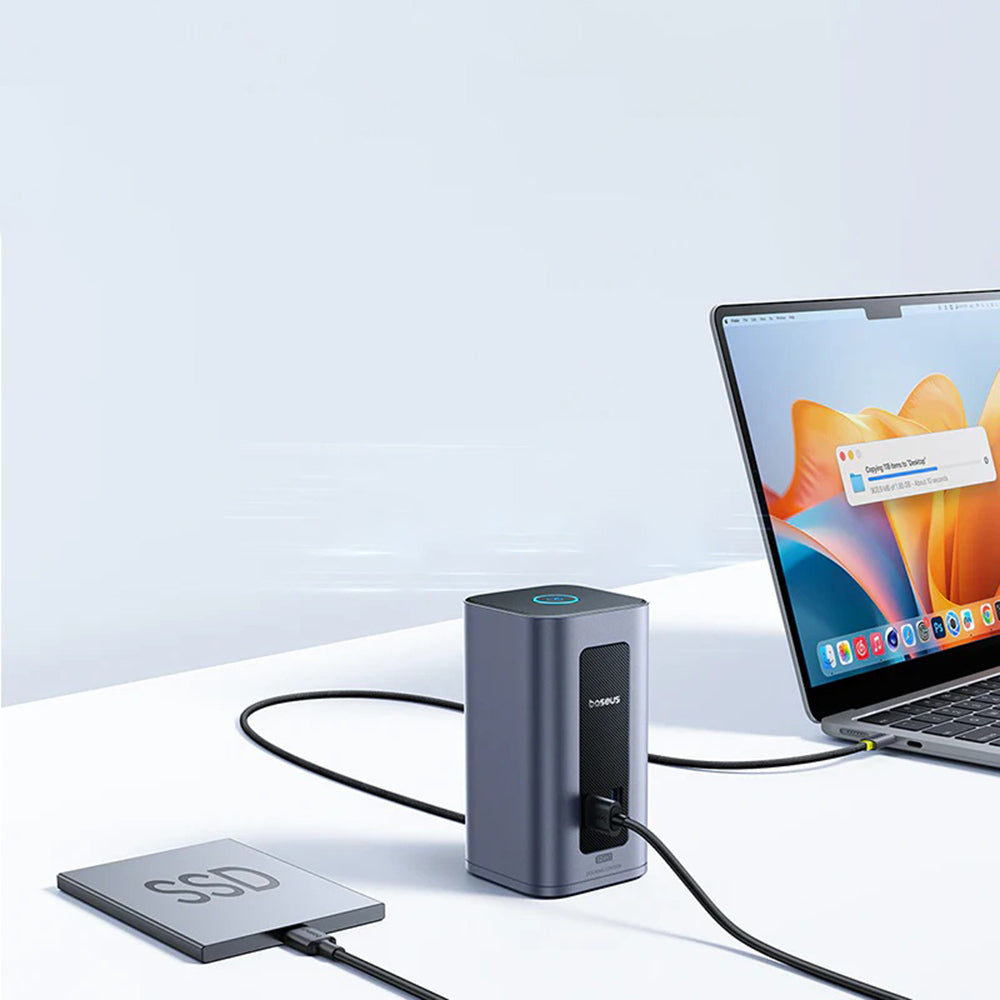 Multifunksjonell Hub Baseus Nomos NU1 Air Spacemate, 12in1, Grå B0114400