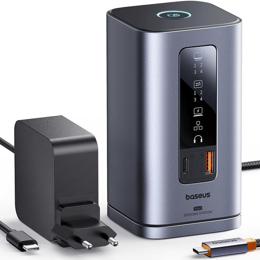 Hub USB-C Baseus Spacemate, 11in1, Grå B0112701