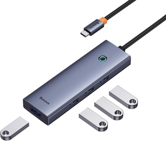 USB-C Hub Baseus UltraJoy, 4 x USB-A 3.0, Grå B0005280A813-03