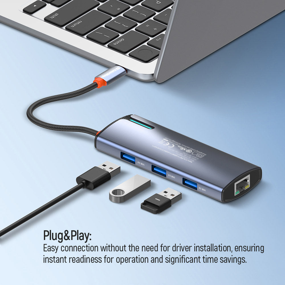 Hub USB-C ColorWay CW-HUB02, 6in1, Sølv